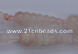 CPQ93 15.5 inches 10*35mm carved teardrop natural pink quartz beads