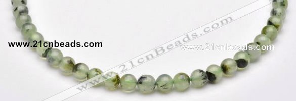 CPR02 AB grade 8mm round natural prehnite stone beads Wholesale