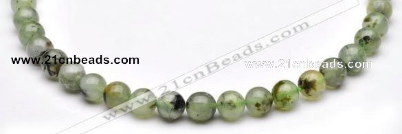 CPR03 AB grade natural prehnite 10mm round beads Wholesale