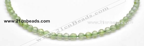 CPR04 A+ grade 6mm faceted round natural prehnite stone beads