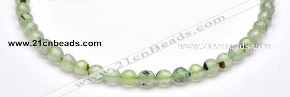 CPR05 A+ grade 8mm faceted round natural prehnite stone beads