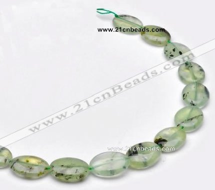 CPR10 A grade 15*20mm oval natural prehnite gemstone beads