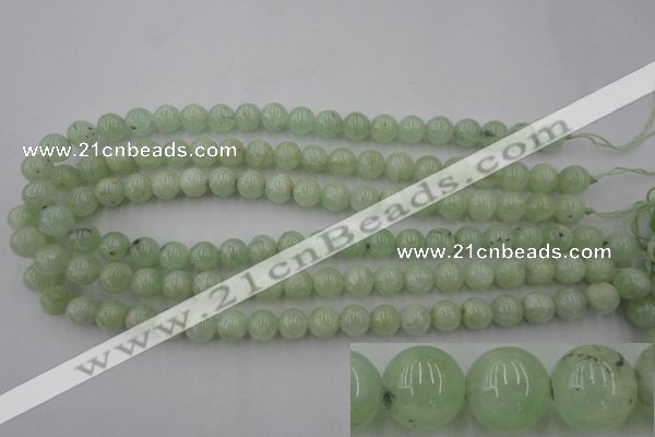 CPR102 15.5 inches 8mm round natural prehnite beads wholesale