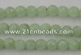 CPR111 15.5 inches 6mm faceted round natural prehnite beads wholesale