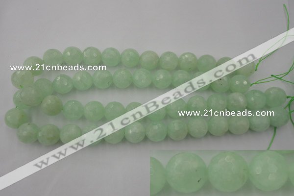 CPR116 15.5 inches 16mm faceted round natural prehnite beads wholesale