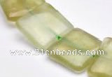 CPR16 A grade 18*18mm square natural Prehnite gemstone beads