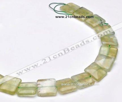 CPR16 A grade 18*18mm square natural Prehnite gemstone beads