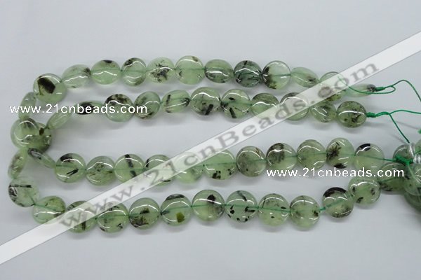 CPR214 15.5 inches 16mm flat round natural prehnite beads wholesale