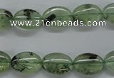 CPR221 15.5 inches 10*14mm oval natural prehnite beads wholesale