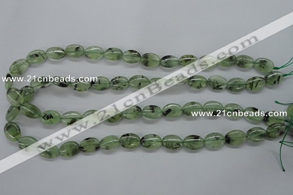 CPR221 15.5 inches 10*14mm oval natural prehnite beads wholesale