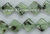 CPR238 15.5 inches 12*12mm diamond natural prehnite beads wholesale