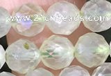 CPR376 15.5 inches 6mm faceted nuggets prehnite gemstone beads