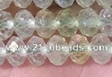 CPR380 15.5 inches 4*6mm faceted rondelle prehnite gemstone beads