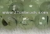 CPR411 15.5 inches 8mm faceted round prehnite gemstone beads