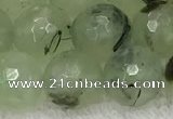CPR412 15.5 inches 10mm faceted round prehnite gemstone beads
