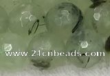 CPR412 15.5 inches 10mm faceted round prehnite gemstone beads