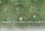 CPR416 15.5 inches 8mm faceted round natural prehnite beads