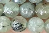 CPR421 15.5 inches 8mm faceted round prehnite beads wholesale