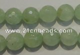 CPR54 15.5 inches 12mm faceted round natural prehnite beads