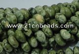 CPS01 15.5 inches 5*8mm rondelle green peacock stone beads wholesale