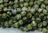 CPS04 15.5 inches 6mm round green peacock stone beads wholesale