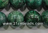 CPT211 15.5 inches 20mm round green picture jasper beads