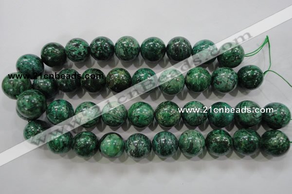 CPT211 15.5 inches 20mm round green picture jasper beads