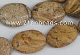 CPT252 15.5 inches 15*20mm oval picture jasper beads wholesale