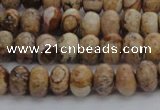 CPT270 15.5 inches 5*8mm rondelle picture jasper beads wholesale