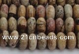 CPT271 15.5 inches 6*10mm rondelle picture jasper beads wholesale