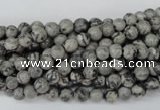 CPT351 15.5 inches 4mm round grey picture jasper beads wholesale