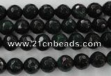 CPT402 15.5 inches 8mm faceted round green picture jasper beads