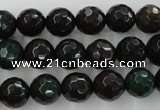 CPT403 15.5 inches 10mm faceted round green picture jasper beads