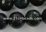 CPT407 15.5 inches 18mm faceted round green picture jasper beads