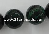 CPT408 15.5 inches 20mm faceted round green picture jasper beads