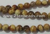 CPT451 15.5 inches 6mm round picture jasper beads wholesale