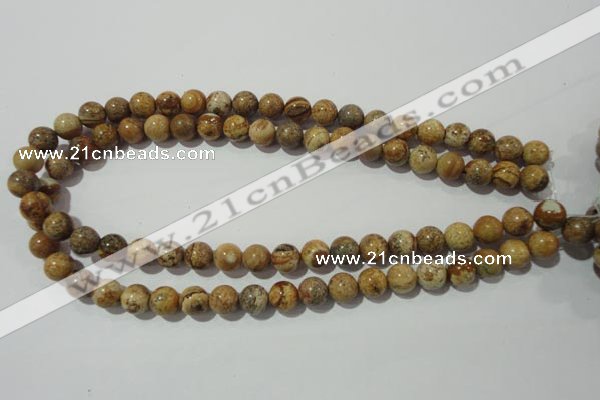 CPT453 15.5 inches 10mm round picture jasper beads wholesale