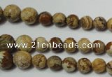 CPT510 15.5 inches 6mm – 14mm faceted round picture jasper beads