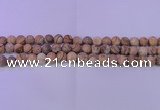 CPT520 15.5 inches 4mm round matte picture jasper beads