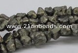 CPY02 16 inches 10mm nugget pyrite gemstone chip beads wholesale