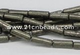 CPY10 16 inches 5*13mm column pyrite gemstone beads wholesale