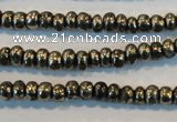 CPY100 15.5 inches 3*4mm rondelle pyrite gemstone beads wholesale