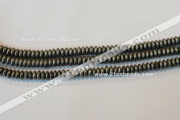 CPY101 15.5 inches 3*6mm rondelle pyrite gemstone beads wholesale