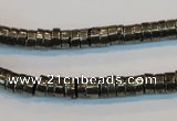 CPY115 15.5 inches 3*6mm heishi pyrite gemstone beads wholesale