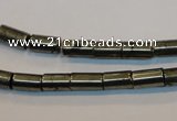 CPY127 15.5 inches 5*8mm tube pyrite gemstone beads wholesale