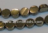 CPY152 15.5 inches 10mm coin pyrite gemstone beads wholesale