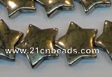 CPY158 15.5 inches 20mm star pyrite gemstone beads wholesale