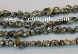 CPY168 15.5 inches 4*5mm nuggets pyrite gemstone beads wholesale