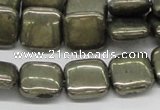 CPY18 16 inches 14*14mm square pyrite gemstone beads wholesale