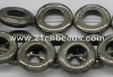 CPY19 16 inches 20mm donut pyrite gemstone beads wholesale